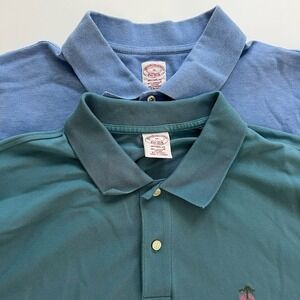 Lot 2 Brooks Brothers Polo Shirts Mens XL Golden Fleece Supima Cotton Preppy